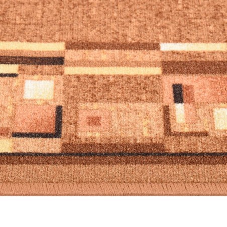 vidaXL Teppichläufer Braun 67x250 cm Rutschfest