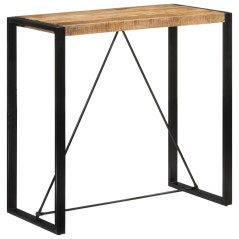 vidaXL Bartisch 110x55x110 cm Massives Raues Mangoholz