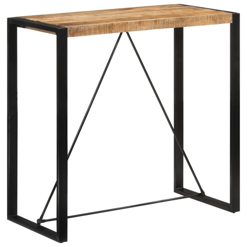 vidaXL Bartisch 110x55x110 cm Massives Raues Mangoholz vidaXL Bartisch 110x55x110 cm Massives Raues Mangoholz
