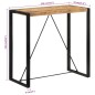 vidaXL Bartisch 110x55x110 cm Massives Raues Mangoholz vidaXL Bartisch 110x55x110 cm Massives Raues Mangoholz