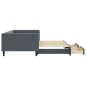 vidaXL Tagesbett Ausziehbar mit Schubladen Dunkelgrau 100x200 cm Samt vidaXL Tagesbett Ausziehbar mit Schubladen Dunkelgrau 100x200 cm Samt