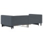 vidaXL Tagesbett Ausziehbar mit Schubladen Dunkelgrau 100x200 cm Samt vidaXL Tagesbett Ausziehbar mit Schubladen Dunkelgrau 100x200 cm Samt