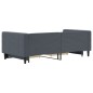 vidaXL Tagesbett Ausziehbar mit Schubladen Dunkelgrau 90x190 cm Samt vidaXL Tagesbett Ausziehbar mit Schubladen Dunkelgrau 90x190 cm Samt