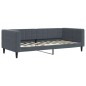 vidaXL Tagesbett Ausziehbar mit Schubladen Dunkelgrau 90x190 cm Samt vidaXL Tagesbett Ausziehbar mit Schubladen Dunkelgrau 90x190 cm Samt