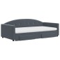 vidaXL Tagesbett Ausziehbar mit Schubladen Dunkelgrau 100x200 cm Samt vidaXL Tagesbett Ausziehbar mit Schubladen Dunkelgrau 100x200 cm Samt