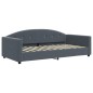 vidaXL Tagesbett Ausziehbar mit Schubladen Dunkelgrau 100x200 cm Samt vidaXL Tagesbett Ausziehbar mit Schubladen Dunkelgrau 100x200 cm Samt