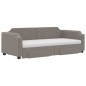 vidaXL Tagesbett Ausziehbar mit Schubladen Taupe 80x200 cm Stoff vidaXL Tagesbett Ausziehbar mit Schubladen Taupe 80x200 cm Stoff