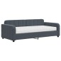 vidaXL Tagesbett mit Matratze Dunkelgrau 90x190 cm Samt vidaXL Tagesbett mit Matratze Dunkelgrau 90x190 cm Samt