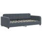 vidaXL Tagesbett mit Matratze Dunkelgrau 90x190 cm Samt vidaXL Tagesbett mit Matratze Dunkelgrau 90x190 cm Samt