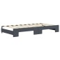 vidaXL Tagesbett Ausziehbar mit Matratzen Dunkelgrau 90x190 cm Samt vidaXL Tagesbett Ausziehbar mit Matratzen Dunkelgrau 90x190 cm Samt