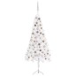 Künstlicher Eck-Weihnachtsbaum LEDs & Kugeln Weiß 180 cm PVC Künstlicher Eck-Weihnachtsbaum LEDs & Kugeln Weiß 180 cm PVC