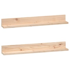 vidaXL Wandregale 2 Stk. 80x11x9 cm Massivholz Kiefer