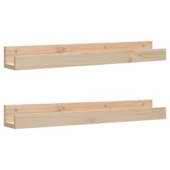 vidaXL Wandregale 2 Stk. 80x12x9 cm Massivholz Kiefer