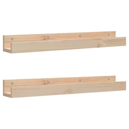 vidaXL Wandregale 2 Stk. 80x12x9 cm Massivholz Kiefer