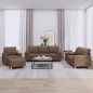 vidaXL 4-tlg. Sofagarnitur mit Kissen Braun Stoff vidaXL 4-tlg. Sofagarnitur mit Kissen Braun Stoff