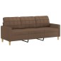 vidaXL 4-tlg. Sofagarnitur mit Kissen Braun Stoff vidaXL 4-tlg. Sofagarnitur mit Kissen Braun Stoff