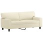 vidaXL 3-tlg. Sofagarnitur mit Kissen Creme Kunstleder vidaXL 3-tlg. Sofagarnitur mit Kissen Creme Kunstleder