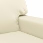 vidaXL 3-tlg. Sofagarnitur mit Kissen Creme Kunstleder vidaXL 3-tlg. Sofagarnitur mit Kissen Creme Kunstleder