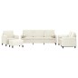 vidaXL 4-tlg. Sofagarnitur mit Kissen Creme Samt vidaXL 4-tlg. Sofagarnitur mit Kissen Creme Samt