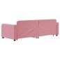 vidaXL Tagesbett Ausziehbar mit Schubladen Rosa 80x200 cm Samt vidaXL Tagesbett Ausziehbar mit Schubladen Rosa 80x200 cm Samt