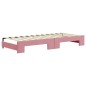 vidaXL Tagesbett Ausziehbar mit Schubladen Rosa 80x200 cm Samt vidaXL Tagesbett Ausziehbar mit Schubladen Rosa 80x200 cm Samt