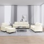 vidaXL 4-tlg. Sofagarnitur mit Kissen Creme Samt vidaXL 4-tlg. Sofagarnitur mit Kissen Creme Samt