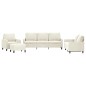 vidaXL 4-tlg. Sofagarnitur mit Kissen Creme Samt vidaXL 4-tlg. Sofagarnitur mit Kissen Creme Samt
