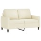 vidaXL 4-tlg. Sofagarnitur mit Kissen Creme Samt vidaXL 4-tlg. Sofagarnitur mit Kissen Creme Samt