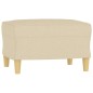 vidaXL 3-tlg. Sofagarnitur mit Kissen Creme Stoff vidaXL 3-tlg. Sofagarnitur mit Kissen Creme Stoff