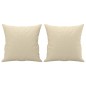 vidaXL 3-tlg. Sofagarnitur mit Kissen Creme Stoff vidaXL 3-tlg. Sofagarnitur mit Kissen Creme Stoff