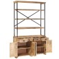 vidaXL Sideboard mit Einlegeböden Mangoholz Massiv 120 x 35 x 200 cm