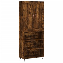Highboard Räuchereiche 69,5x34x180 cm Holzwerkstoff