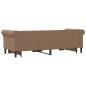 vidaXL Tagesbett Ausziehbar mit Schubladen Braun 90x200 cm Kunstleder
