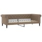 vidaXL Tagesbett Ausziehbar mit Schubladen Braun 90x200 cm Kunstleder