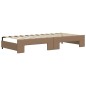 vidaXL Tagesbett Ausziehbar mit Schubladen Braun 90x200 cm Kunstleder