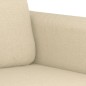 vidaXL 3-tlg. Sofagarnitur mit Kissen Creme Stoff vidaXL 3-tlg. Sofagarnitur mit Kissen Creme Stoff