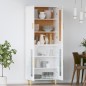vidaXL Highboard Weiß 69,5x34x180 cm Holzwerkstoff vidaXL Highboard Weiß 69,5x34x180 cm Holzwerkstoff