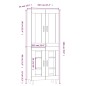 vidaXL Highboard Weiß 69,5x34x180 cm Holzwerkstoff vidaXL Highboard Weiß 69,5x34x180 cm Holzwerkstoff