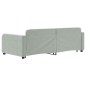 vidaXL Tagesbett Ausziehbar mit Schubladen Hellgrau 90x190 cm Samt vidaXL Tagesbett Ausziehbar mit Schubladen Hellgrau 90x190 cm Samt