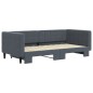 vidaXL Tagesbett Ausziehbar Dunkelgrau 90x190 cm Samt vidaXL Tagesbett Ausziehbar Dunkelgrau 90x190 cm Samt