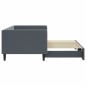 vidaXL Tagesbett Ausziehbar Dunkelgrau 90x190 cm Samt vidaXL Tagesbett Ausziehbar Dunkelgrau 90x190 cm Samt