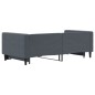 vidaXL Tagesbett Ausziehbar Dunkelgrau 90x190 cm Samt vidaXL Tagesbett Ausziehbar Dunkelgrau 90x190 cm Samt
