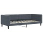 vidaXL Tagesbett Ausziehbar Dunkelgrau 90x190 cm Samt vidaXL Tagesbett Ausziehbar Dunkelgrau 90x190 cm Samt