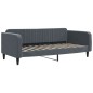 vidaXL Tagesbett mit Matratze Dunkelgrau 100x200 cm Samt vidaXL Tagesbett mit Matratze Dunkelgrau 100x200 cm Samt