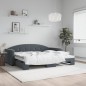 vidaXL Tagesbett Ausziehbar Dunkelgrau 90x190 cm Samt vidaXL Tagesbett Ausziehbar Dunkelgrau 90x190 cm Samt
