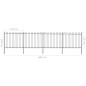 vidaXL Gartenzaun mit Bügel-Design Stahl 6,8 x 1,5 m Schwarz vidaXL Gartenzaun mit Bügel-Design Stahl 6,8 x 1,5 m Schwarz
