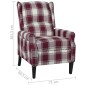 vidaXL Relaxsessel Verstellbar Rot Stoff vidaXL Relaxsessel Verstellbar Rot Stoff