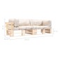 vidaXL 2-tlg. Outdoor-Sofa-Set Paletten Kissen Sandfarben Kiefernholz vidaXL 2-tlg. Outdoor-Sofa-Set Paletten Kissen Sandfarben Kiefernholz
