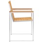 vidaXL Gartenstühle mit Kissen 2 Stk. Massivholz Teak und Stahl vidaXL Gartenstühle mit Kissen 2 Stk. Massivholz Teak und Stahl