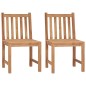 vidaXL Gartenstühle 2 Stk. mit Kissen Massivholz Teak vidaXL Gartenstühle 2 Stk. mit Kissen Massivholz Teak